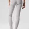 Leggings «Sunray» High-Waist de Alosoft con efecto lavado - Gris cielo