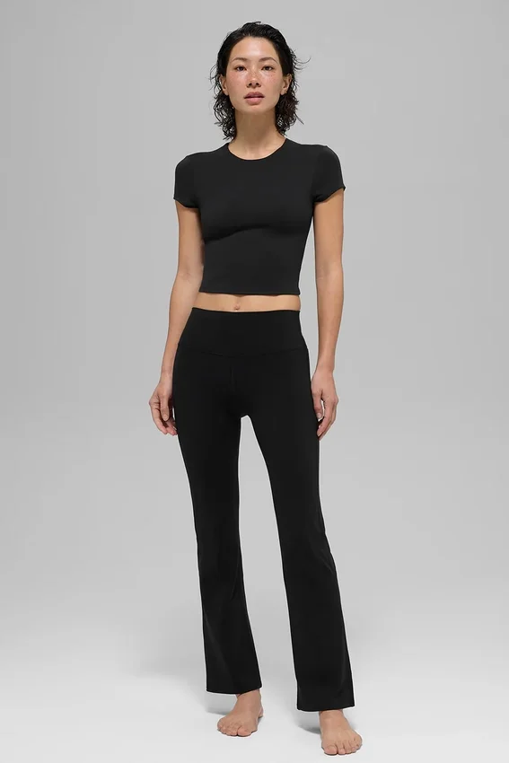 Mallas Alo Softsculpt High-Waist 7/8 Bootcut Leggings - Negro