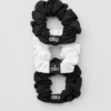 Mini goma para el pelo Fresh (paquete de 3) - Negro/Blanco