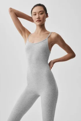 Mono entero «One and Done» de Alosoft - Gris jaspeado deportivo