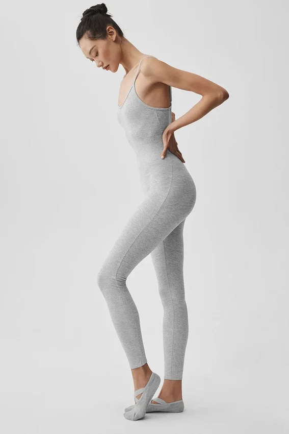 Mono entero «One and Done» de Alosoft - Gris jaspeado deportivo
