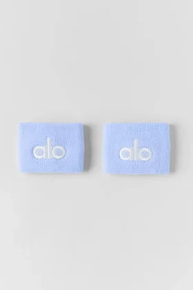 Muñequera Glow (pack de 2) – Azul Provenza claro/Blanco