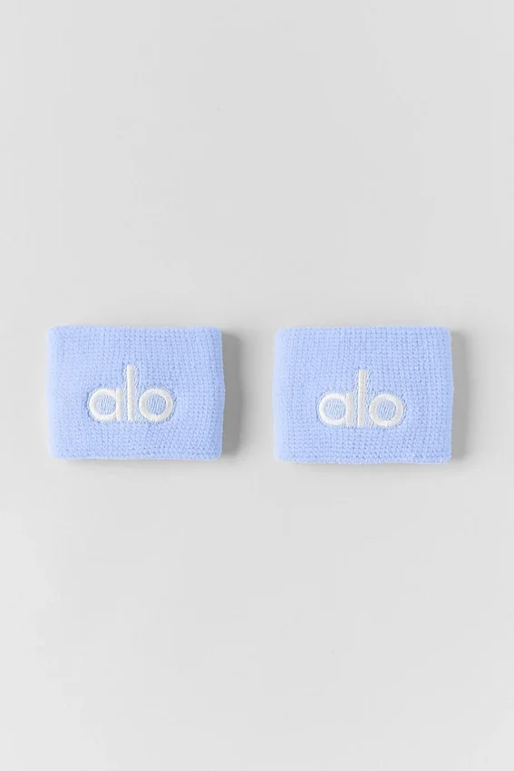 Muñequera Glow (pack de 2) - Azul Provenza claro/Blanco