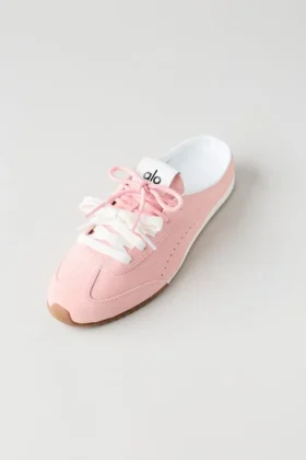 Mules de zapatillas Alo Sunset – Rosa soleado