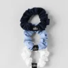 Pack de 3 mini gomas para el pelo Fresh - Azul Provenza claro/Azul marino/Blanco