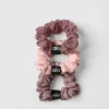 Pack de 3 mini gomas para el pelo «Fresh» - Color seta/cuarzo rosa/cuarzo ahumado
