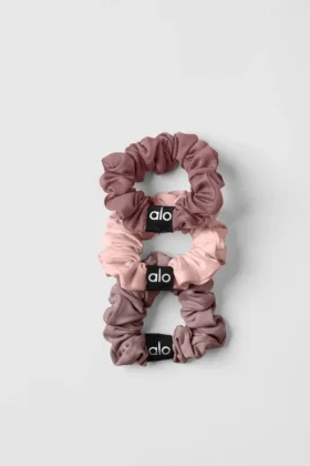 Pack de 3 mini gomas para el pelo «Fresh» - Color seta/cuarzo rosa/cuarzo ahumado