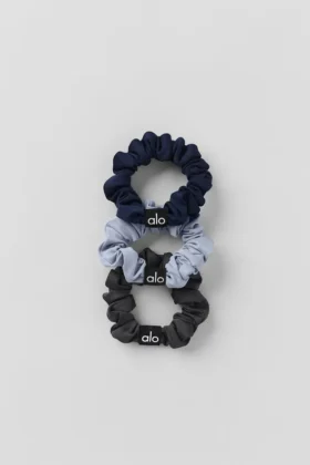 Pack de 3 mini gomas para el pelo «Fresh» - Hielo invernal/Azul marino/Antracita