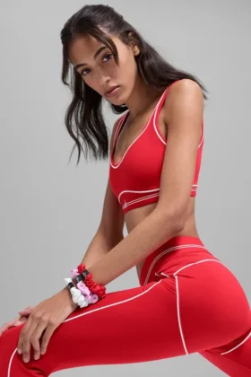 Pack de 3 mini gomas para el pelo Fresh – Rojo brillante/Rosa corazón de caramelo/Blanco