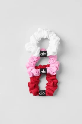 Pack de 3 mini gomas para el pelo Fresh - Rojo intenso/Rosa dulce/Blanco