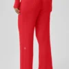 Pantalón ancho de talle medio «Unwind» de jerséu – Rojo brillante