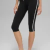 Pantalón capri de cintura alta Airbrush Race Pace - Negro/Blanco