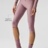 Pantalón capri de cintura High-Waist «Divine» con malla Airlift — Cuarzo ahumado