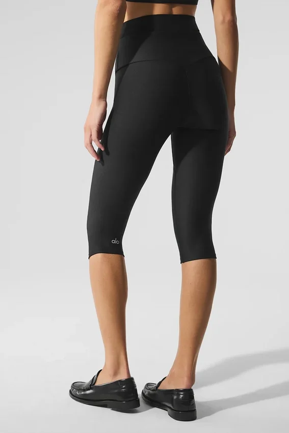 Pantalón capri Divine High-Waist Airlift - Negro