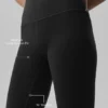 Pantalón capri High-Waist Airbrush de 16" — Negro