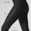 Pantalón capri High-Waist Airlift «Just Right» de malla — Negro
