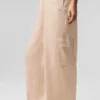 Pantalón cargo de pierna ancha «Linen Getaway» — Macadamia