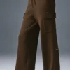 Pantalón cargo de punto High-Waist - Espresso