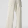 Pantalón cargo de punto High-Waist Scholar - Marfil