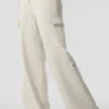 Pantalón cargo de punto High-Waist Scholar - Marfil