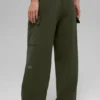 Pantalón cargo de punto High-Waist Scholar - Verde oliva