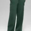 Pantalón cargo de punto High-Waist - Verde trébol