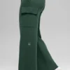 Pantalón cargo de punto High-Waist - Verde trébol