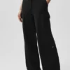 Pantalón cargo High-Waist de punto Scholar - Negro