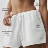 Pantalón corto de algodón High-Waist «Real Deal» - Blanco