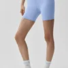 Pantalón corto de ciclista High-Waist Airbrush de 5" - Azul Provenza claro