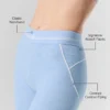 Pantalón corto de cintura alta «Heart Throb» de Alosoft de 4” - Azul concha jaspeado/Blanco
