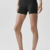 Pantalón corto de cintura alta High-Waist Airbrush «Better Together» - Negro/Blanco
