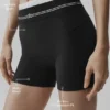 Pantalón corto de cintura alta High-Waist Airbrush «Better Together» - Negro/Blanco