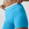 Pantalón corto de cintura High-Waist «Better Together» de Airbrush - Azul celeste/Blanco