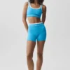 Pantalón corto de cintura High-Waist «Better Together» de Airbrush - Azul celeste/Blanco