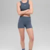Pantalón corto de compresión de 3" Alo Softsculpt High-Waist — Bluestone