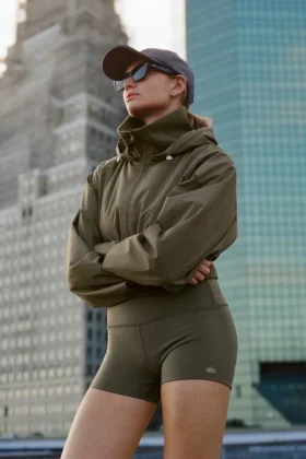 Pantalón corto de compresión de 3" Alo Softsculpt High-Waist «Precision» — Verde olivo