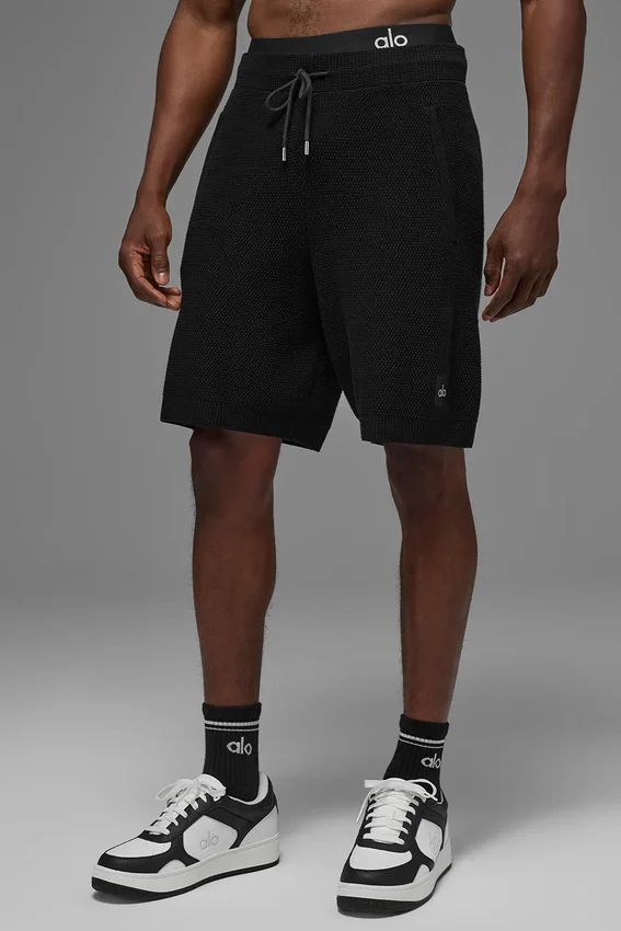 Pantalón corto de jersé «Sports Club» de 7" - Negro