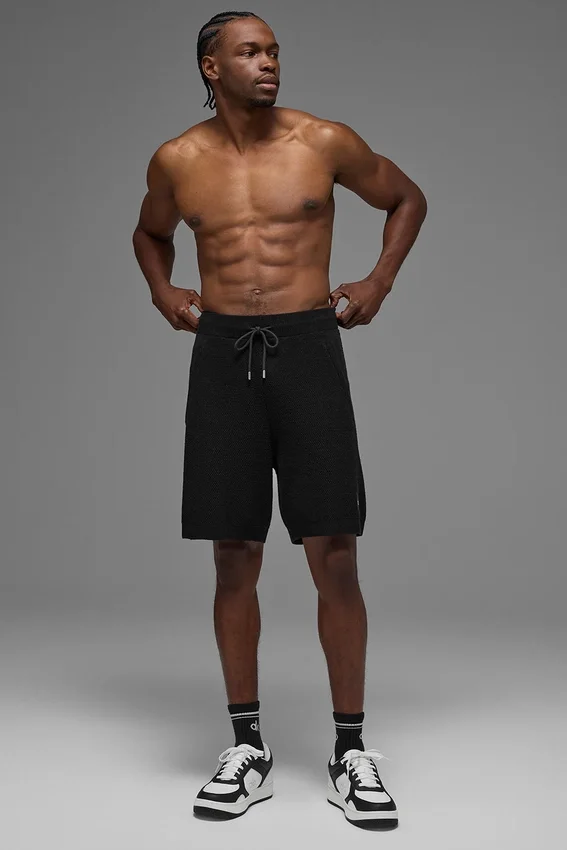 Pantalón corto de jersé «Sports Club» de 7" - Negro
