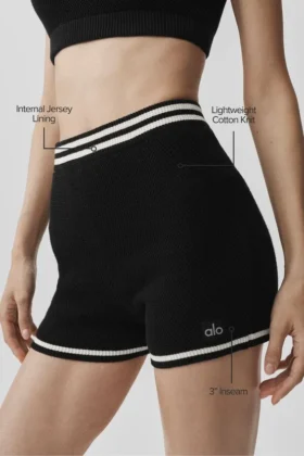 Pantalón corto de punto «Tennis Club Sweater Knit» — Negro/marfil