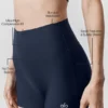 Pantalón corto elegante High-Waist Airlift de 3" - Azul marino