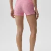 Pantalón corto elegante High-Waist Airlift de cuadros vichy de 3" - Cuadros vichy rosa paraíso