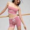 Pantalón corto High-Waist Airbrush Race Pace de 4" - Rosa silvestre/Blanco