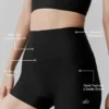 Pantalón corto «High-Waist Airlift» de corte elegante de 3" — Negro