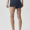 Pantalón corto High-Waist estilo jersé «Sunlit» - Azul marino