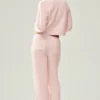 Pantalón de cachemira High-Waist Northstar de corte recto - Rosa escarchado