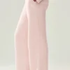 Pantalón de cachemira High-Waist Northstar de corte recto - Rosa escarchado