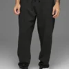 Pantalón de chándal de punto de panal para estar por casa - Negro