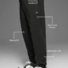Pantalón de chándal de punto de panal para estar por casa - Negro