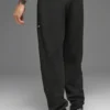 Pantalón de chándal de punto de panal para estar por casa - Negro